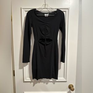Princess Polly Black Long Sleeve Mini Dress size 6
